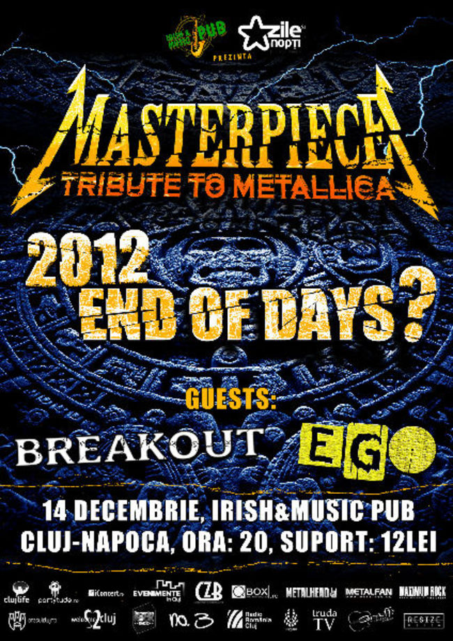 Concert Masterpiece (tribut Metallica) in Cluj-Napoca